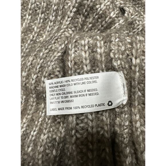 Ava & Viv Sweater Chunky Knit Long Sleeve V Neck Brown Relaxed Slouchy Sz Large - Picture 6 of 10